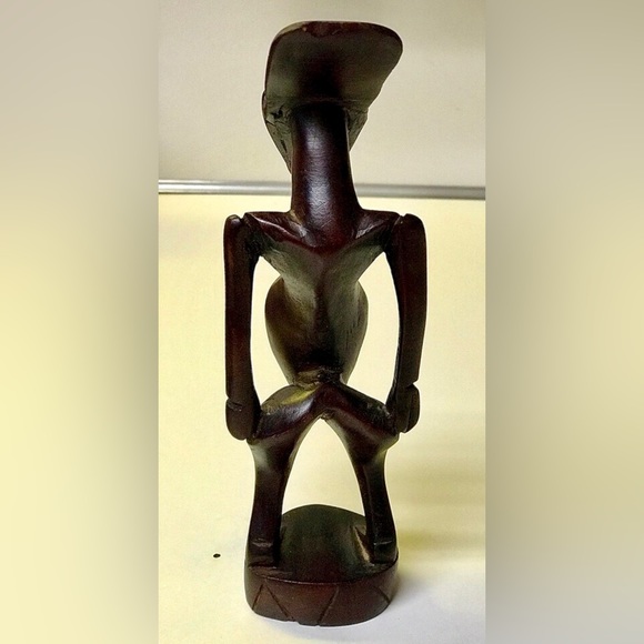19th Century Antique Hand Carved Ebony African Fertility Figurine Statuette - Picture 2 of 10